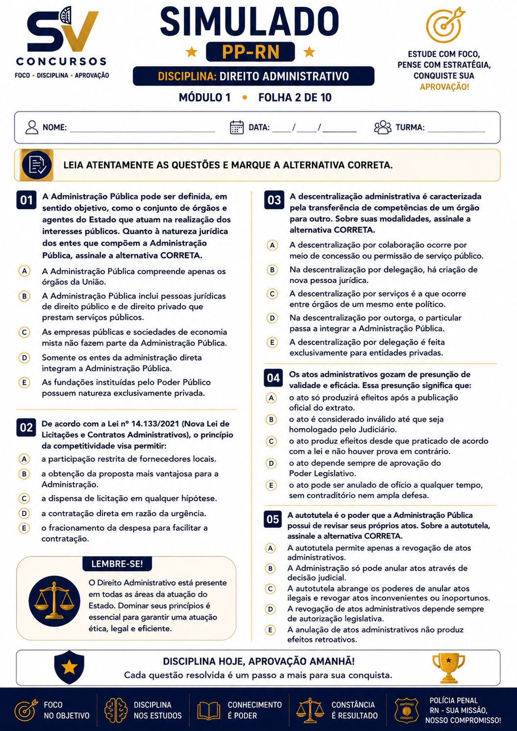 Simulado PPRN